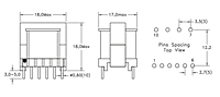 Dimensional Drawing for P3799-1 and P3799-2 Series Offline Isolated Flyback Transformers